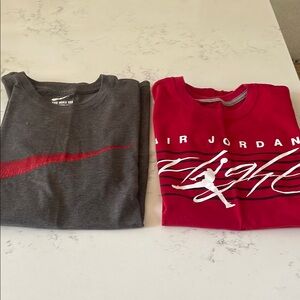 Nike Kids Gray and Red T-Shirts Set